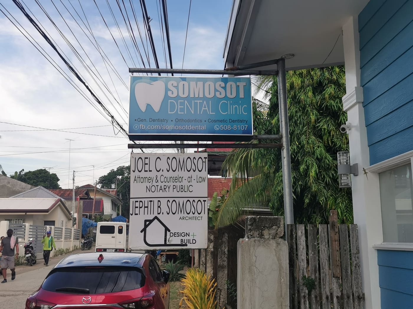 Somosot Dental Clinic street sign in Tubigon, Bohol