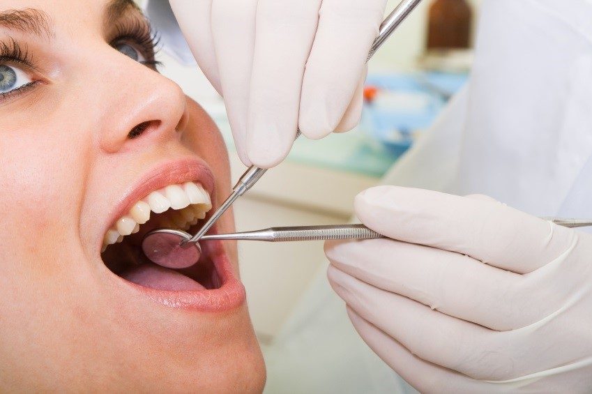 Dental checkup in progress